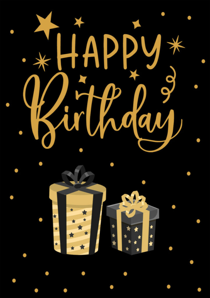 GoldLook Geburtstagskarte “Happy Birthday” Ocardoo