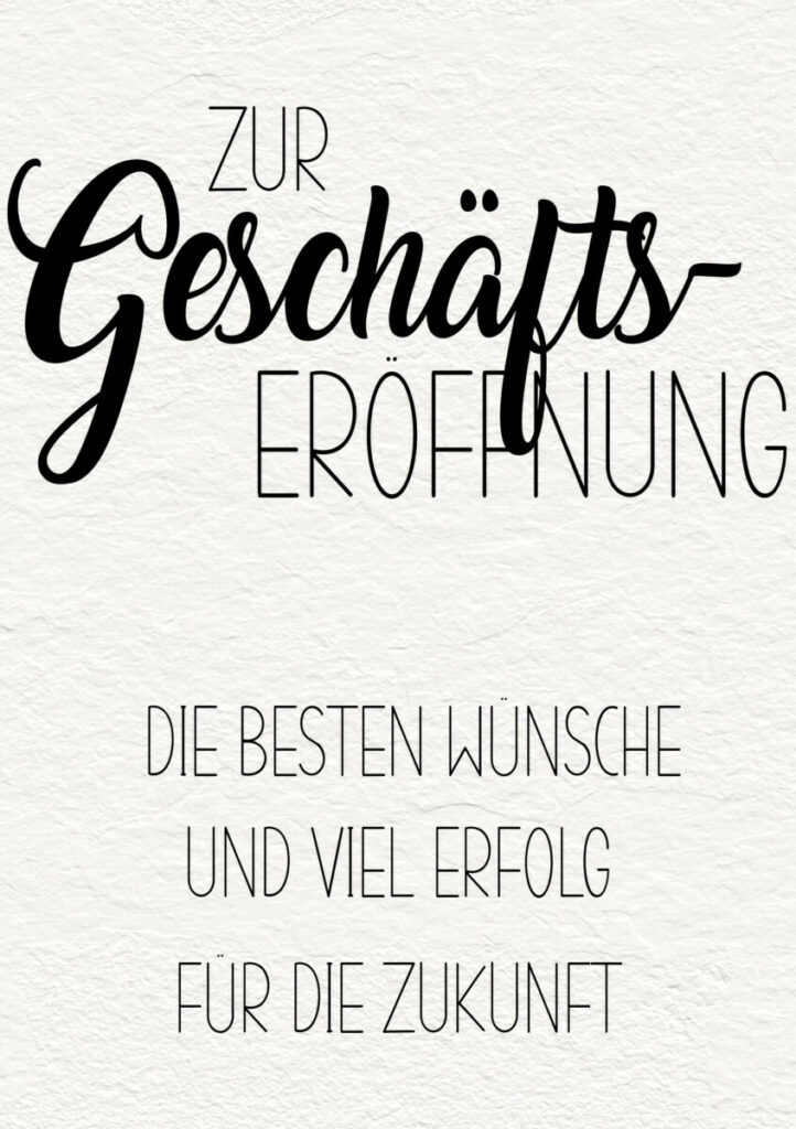 Klassische GruppenGlückwunschkarte zur Geschäftseröffnung “Die besten