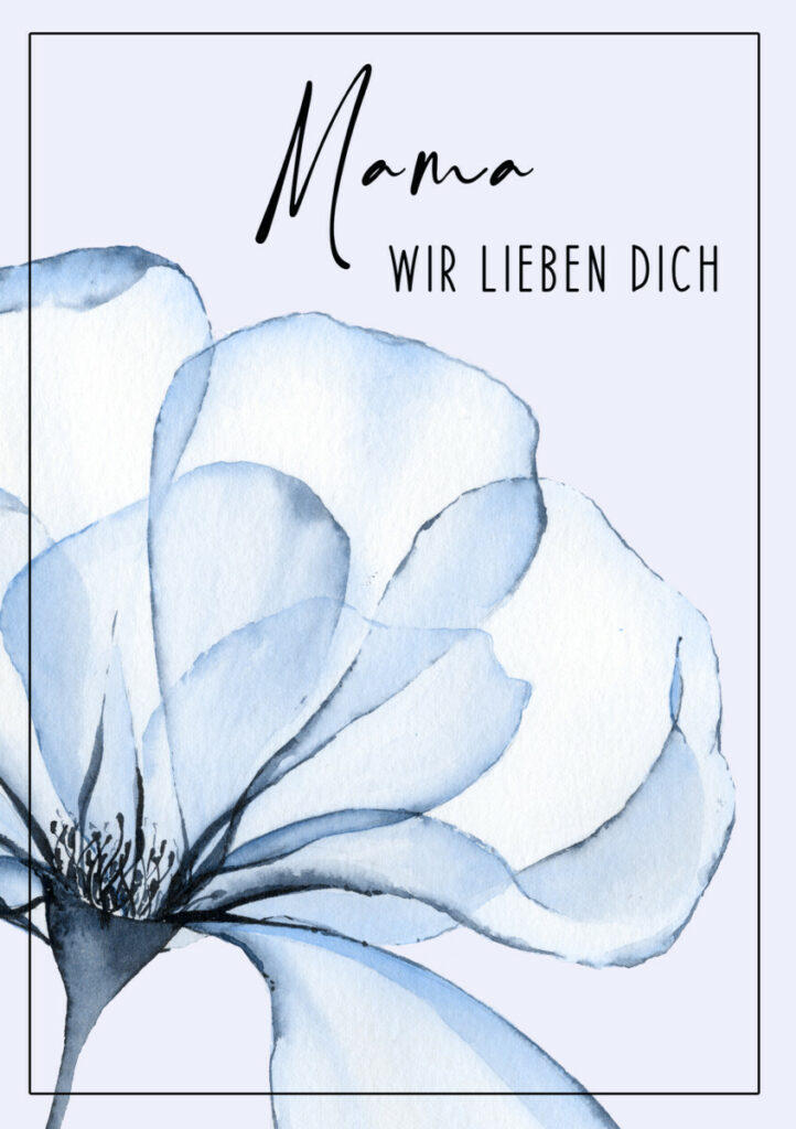 Moderne MuttertagsGrußkarte “Mama wir lieben Dich” Ocardoo